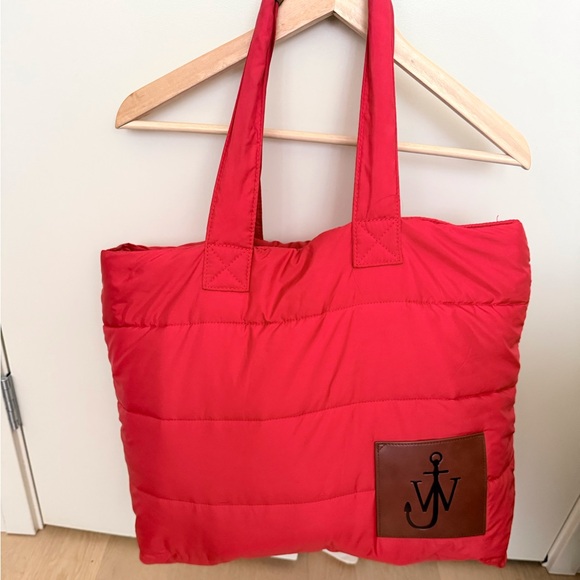 JW ANDERSON Handbags - JW Anderson X Uniqlo X Large Red Quilted Tote Bag EUC